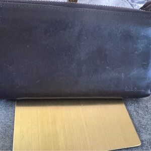 Paul Smith Dark Brown Leather Zip Wallet